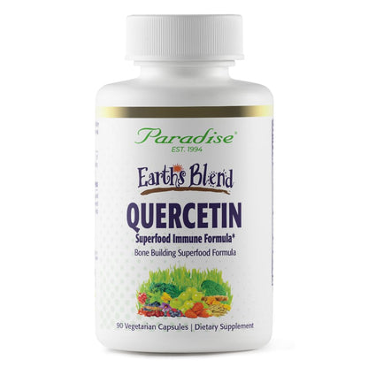 Paradise Herbs Earth's Blend Quercetin, for Immunity, Antioxidant Activity, Probiotics, Adaptogens, Vegan, Non GMO, Gluten Free, 90 Vegetarian Capsules Paradise HerbsBuy Supplements Australia