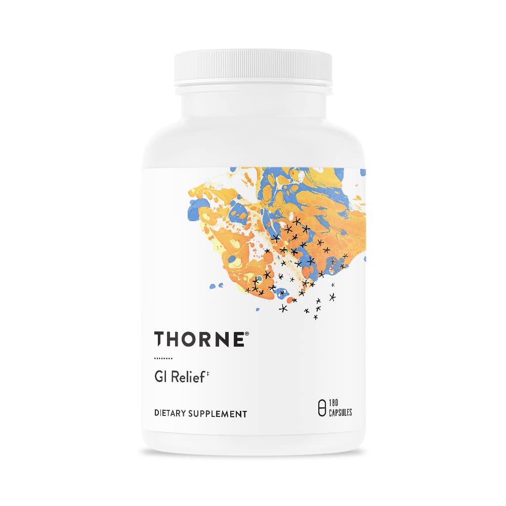 Thorne GI Relief - Digestion Supplement Supports Gut Health & Bloating Relief - Made with Marshmallow Root Extract & Digestive Enzymes - 180 Capsules - 90 Servings ThorneBuy Supplements Australia