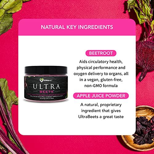KaraMD UltraBeets - Beetroot Superfood Powder - Heart Health, Circulation & Energy KaraMDBuy Supplements Australia