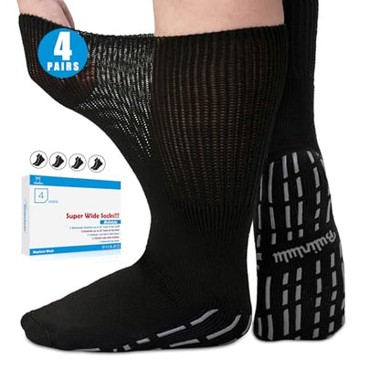 Bulinlulu Extra Width Diabetic Socks Women Men-4 Pairs Super Wide Edema BulinluluBuy Supplements Australia