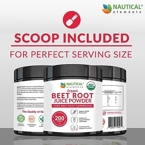 Beet Juice Powder Organic - Cold Pressed - 20:1 Concentrate - Concentrated Beet Root Nautical ElementsBuy Supplements Australia