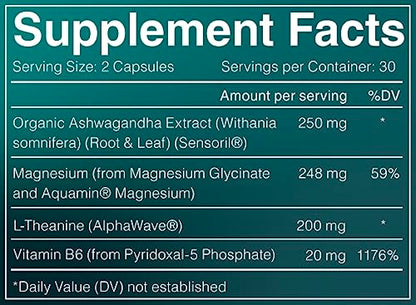 AshwaMag, 5 Clinically Studied Ingredients: Organic & Patented Ashwagandha, 2 Forms AshwaMagBuy Supplements Australia