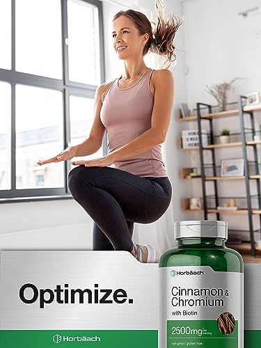 Cinnamon with Chromium Picolinate 2500mg | 250 Capsules | Plus Biotin | Vegetarian HorbäachBuy Supplements Australia
