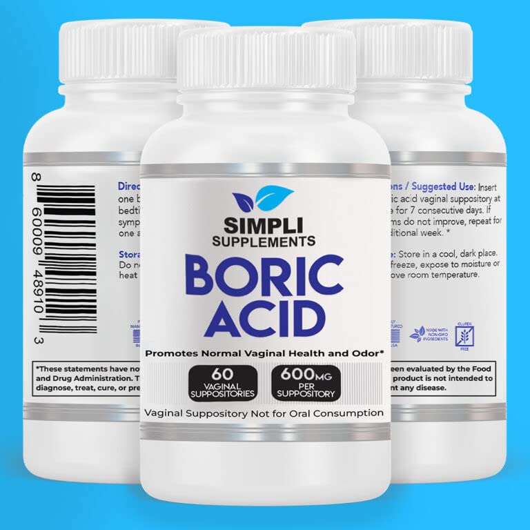Simpli Supplements 60 Boric Acid Suppositories - Modern Support & Ancient Remedy - Scientifically Simpli SupplementsBuy Supplements Australia