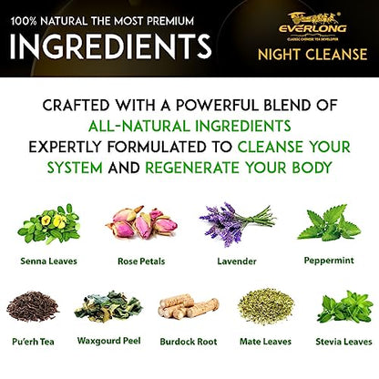 EVERLONG Detox Tea 28 Day Morning Boost Tea and Night Cleanse Tea, Burn Fat and Boost EVERLONGBuy Supplements Australia