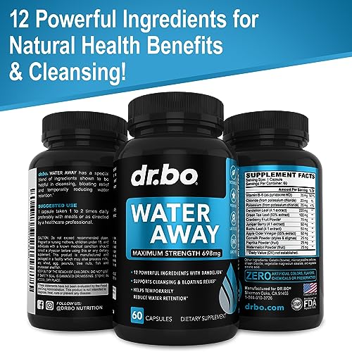 Water Pills Diuretics for Water Retention - Natural Water Away Pills Herbal Diuretic Supplements DR. BOBuy Supplements Australia