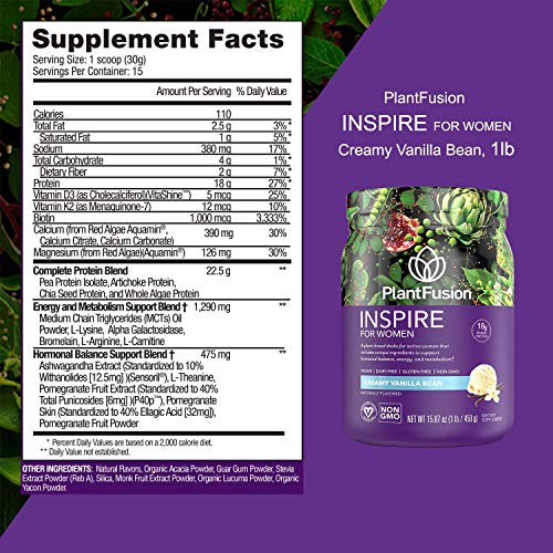 PlantFusion Inspire Plant Protein Powder for Women - Low Carb Protein Powder for Lean PlantFusionBuy Supplements Australia