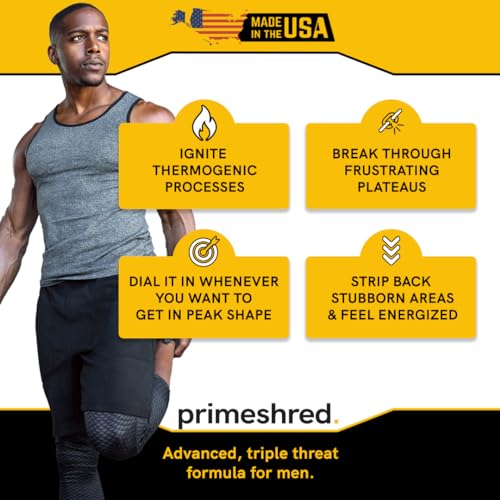 PrimeShred Fat Burner Pills for Men, Triple Action Weight Loss Supplement with Caffeine PrimeShredBuy Supplements Australia
