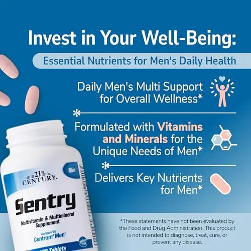 21st Century Sentry Men Multivitamin, 120 Count 21st Century