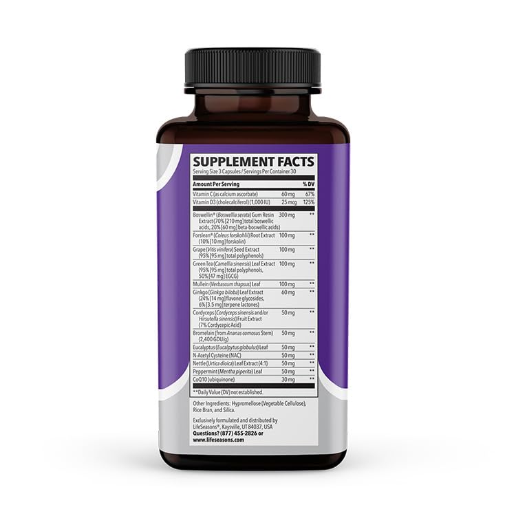 LifeSeasons - Lung Capaci-T - Lung & Respiratory Support Supplement LifeSeasonsBuy Supplements Australia