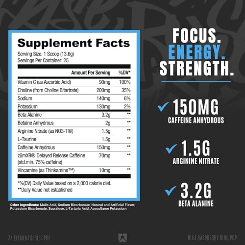 Ryse Element Series Pre-Workout | Everyday Pre-Workout | Beta Alanine, NO3-T Nitrates RYSE Up SupplementsBuy Supplements Australia