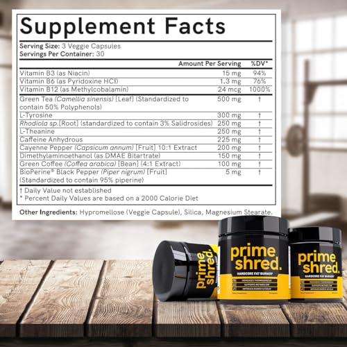 PrimeShred Fat Burner Pills for Men, Triple Action Weight Loss Supplement with Caffeine PrimeShredBuy Supplements Australia