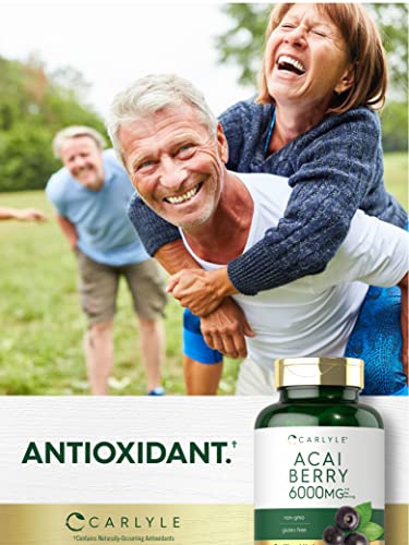 Carlyle Acai Berry Capsules 6000mg | 250 Count | Non-GMO & Gluten Free Acai Berry CarlyleBuy Supplements Australia