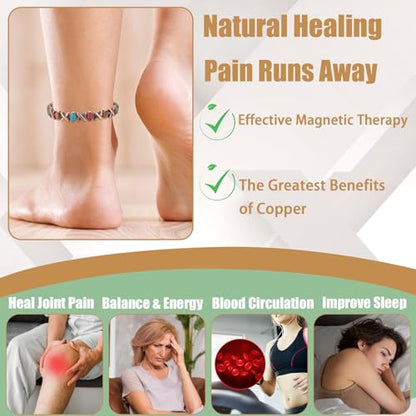 MagVIVACE Copper Anklet for Women for Arthritis and Joint, Magnetic Therapy Ankle Bracelet, Jewelry Gift MagVIVACEBuy Supplements Australia