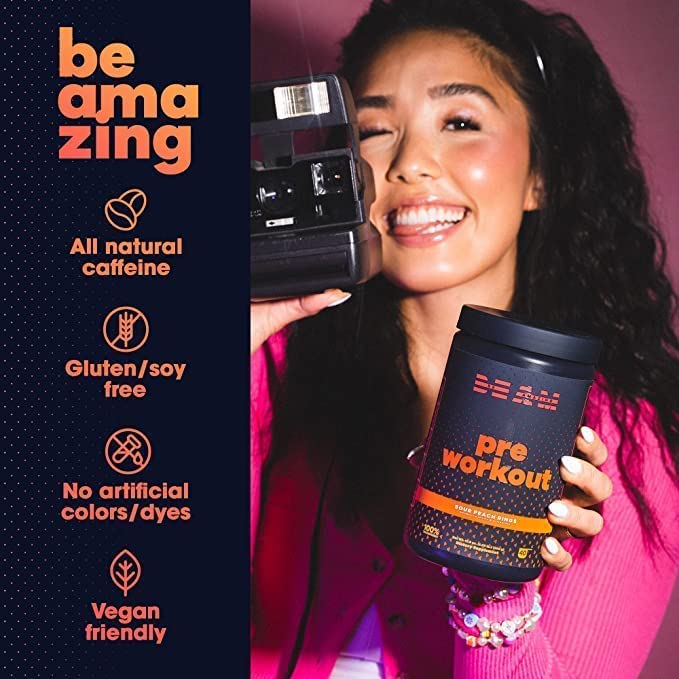 BEAM Pre-Workout Powder | Vegan Energy Booster Powdered Drink with All-Natural BEAMBuy Supplements Australia