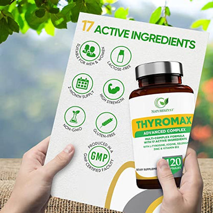 Natures Zest Thyroid Support Supplement for Women & Men - 120 Vegan Capsules Natures ZestBuy Supplements Australia