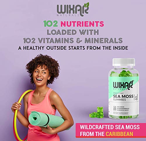 WIXAR NATURALS Sea Moss Gummies - Natural Irish Sea Moss and Bladderwrack WIXAR NATURALSBuy Supplements Australia