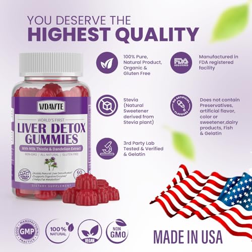 VIDAVITE Sugar-Free Liver Cleanse Detox & Repair Gummies — 1500mg Silymarin Milk VIDAVITEBuy Supplements Australia