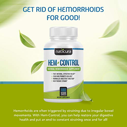 Naticura Hem-Control Natural Hemorrhoid Supplement - Vegan Herbal Supp NaticuraBuy Supplements Australia