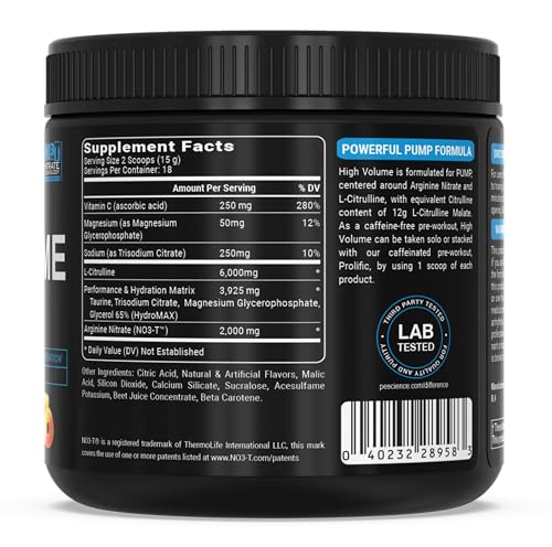 PEScience High Volume Nitric Oxide Booster Pump Pre Workout Powder, Sour Peach Candy PEScienceBuy Supplements Australia