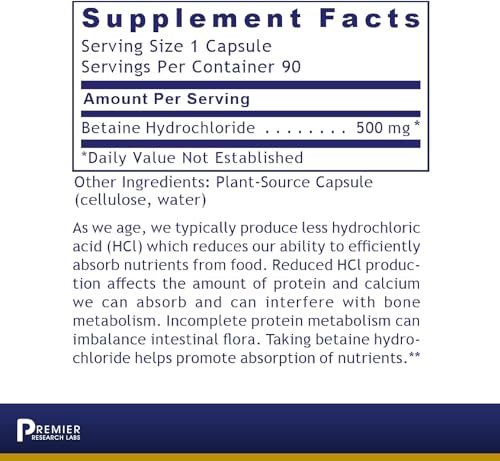 Premier Research Labs – Premier HCL | Superior Digestive Support; Supports Whole Body Detox Premier Research LabsBuy Supplements Australia