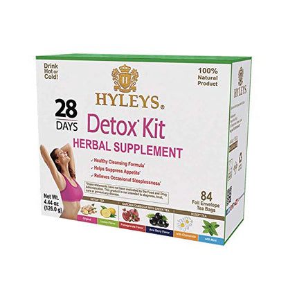Hyleys Detox Tea for Cleanse - 28 Day Kit - 84 Tea Bags - Gift Gift For Mom For Mom