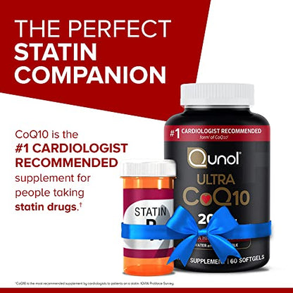 Qunol CoQ10 200mg Softgels, Ultra CoQ10 - Ultra High Absorption Coenzyme Q10 Supplem QunolBuy Supplements Australia