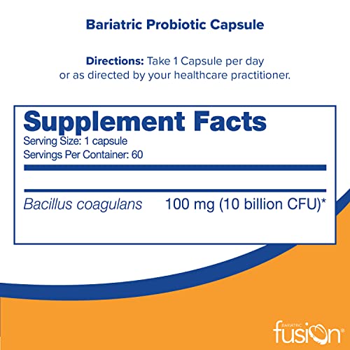 Bariatric Fusion Probiotic Capsule | Easy to Swallow Bariatric Vitamin | 10 Billion CFU Bariatric FusionBuy Supplements Australia