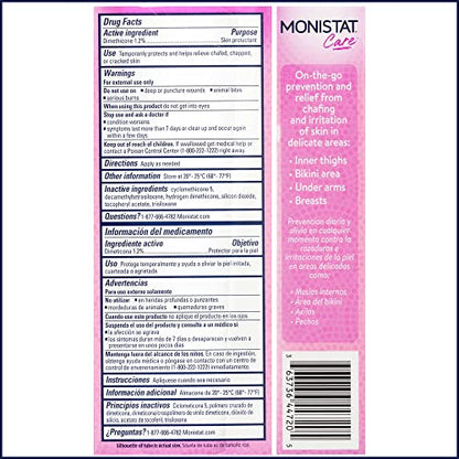 Monistat Chafing Relief Powder Gel, Anti-Chafe Protection, Fragrance Free Chafing Gel, 1.5 Oz, 1 Pack MonistatBuy Supplements Australia