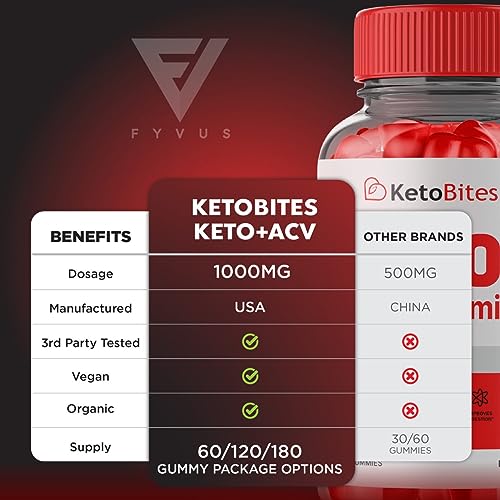 (2 Pack) Keto Bites ACV Gummies, KetoBites Keto ACV Gummies Advanced Weight Loss FyvusBuy Supplements Australia