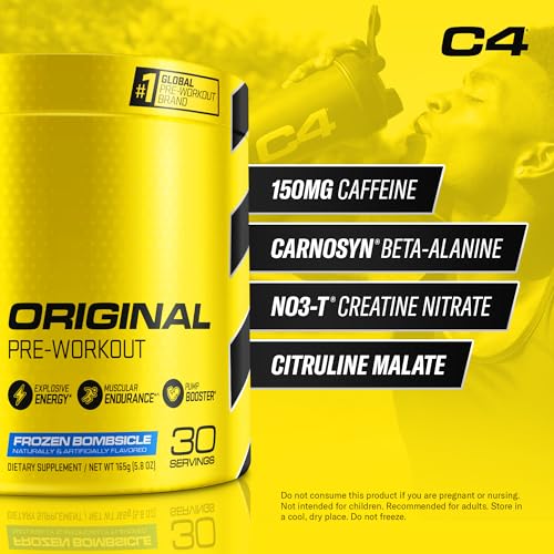 Cellucor C4 Original Pre Workout Powder Frozen Bombsicle Sugar Free Preworkout CellucorBuy Supplements Australia