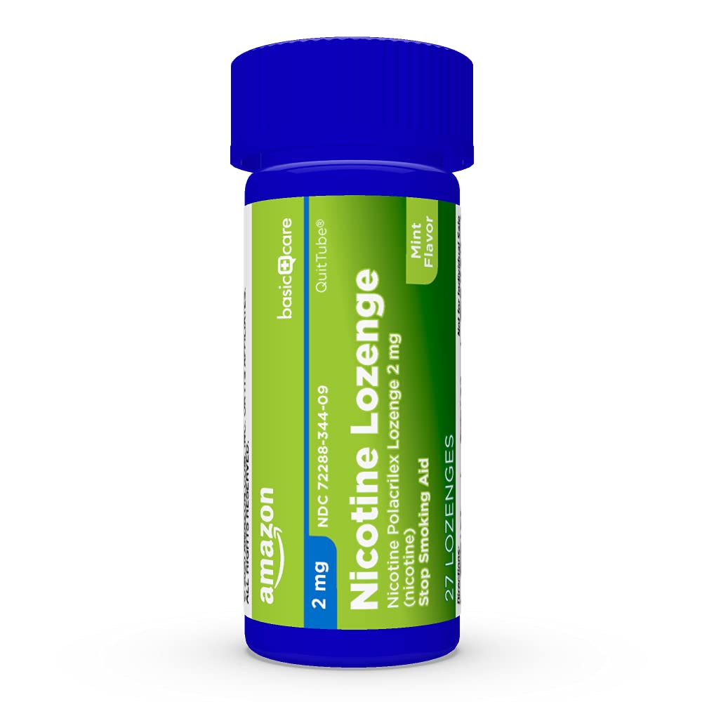 Amazon Basic Care Nicotine Polacrilex Lozenge, 2 mg (Nicotine), Mint Flavor Amazon Basic CareBuy Supplements Australia