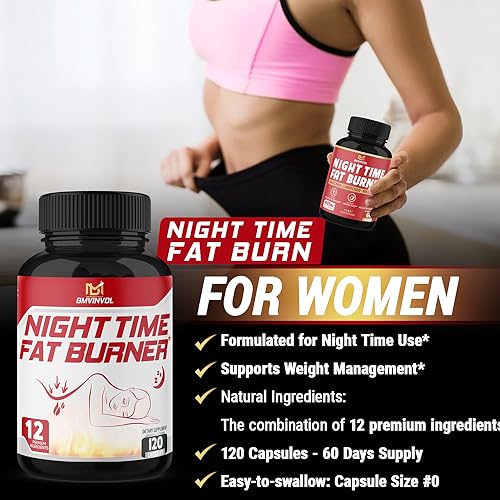 BMVINVOL Night Time Fat Burner 120Capsules, 12-in-1 Powerful Blend of Green Tea BMVINVOLBuy Supplements Australia
