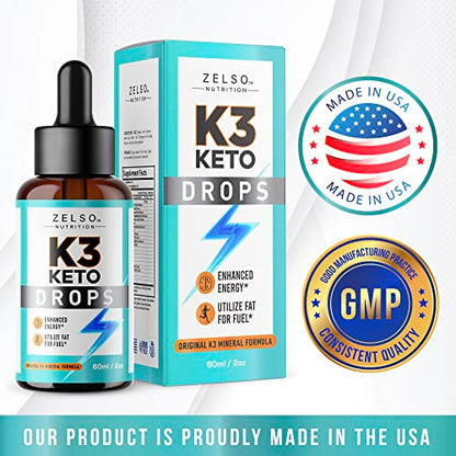 K3 Keto Drops for Weight Loss - Fat Burner & Metabolism Booster | Advanced Keto Carb ZELSOBuy Supplements Australia