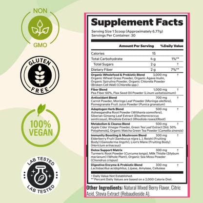 PCOS Herbal Green Superfood Probiotic Powder Mix: Hormonal Balance, Energy Boost PCOS Herbal TeaBuy Supplements Australia