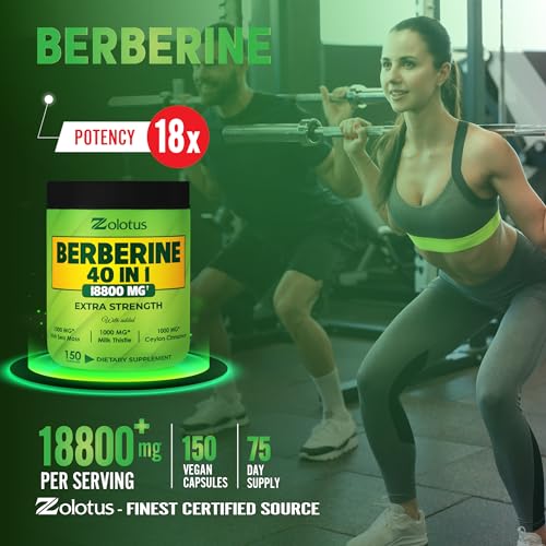 Zolotus 18800mg Berberine Supplement 40 in 1, with Sea Moss, Cinnamon, Milk Thistle ZolotusBuy Supplements Australia