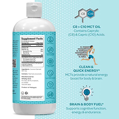 AS-IS Simply Premium MCT Oil C8 & C10 | Unflavored | 100% from Non-GMO Coconuts AS-ISBuy Supplements Australia