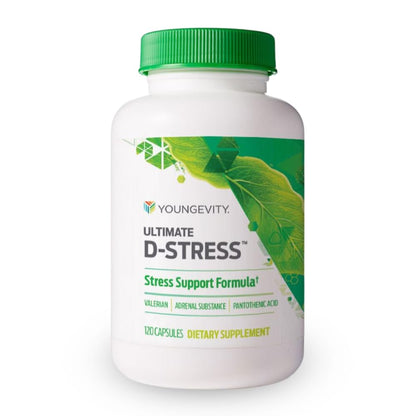 Youngevity Ultimate D-Stress™ – Natural Stress Relief Supplement with Magnesium, Valerian Root Extract, and B Vitamins – Supports Adrenal Health and Nervous System – 120 Capsules (Pack of 1) YoungevityBuy Supplements Australia