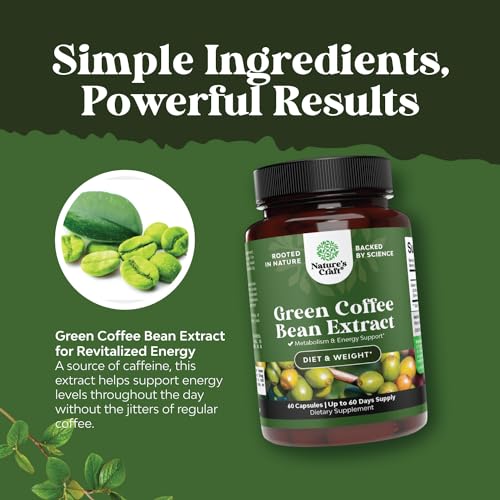 Pure Green Coffee Bean Extract - 800 mg Green Coffee Extract Caffeine Energy Pills Bio SenseBuy Supplements Australia
