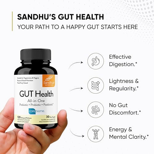 Sandhu's Gut Health - Prebiotic, Probiotic, Postbiotic & L-Glutamine – Digestive Health Sandhu'sBuy Supplements Australia