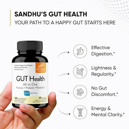 Sandhu's Gut Health - Prebiotic, Probiotic, Postbiotic & L-Glutamine – Digestive Health Sandhu'sBuy Supplements Australia