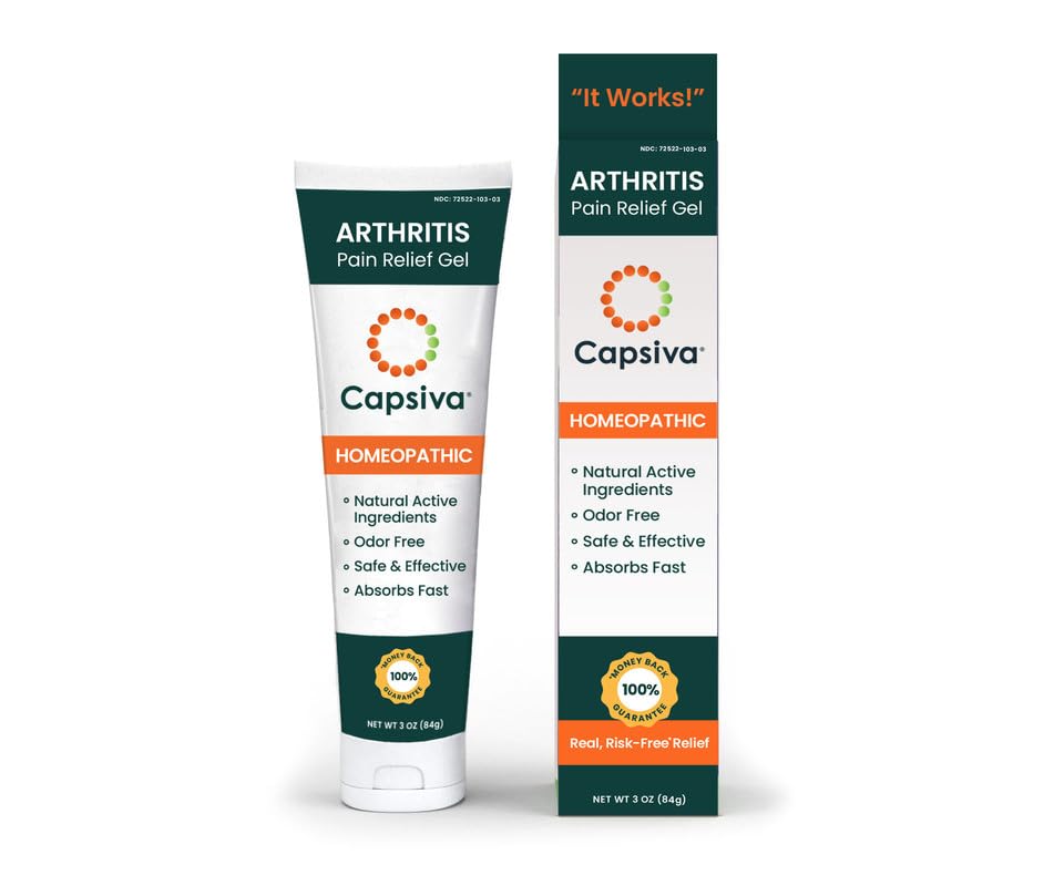 Capsiva Pain Relief Topical 3oz Tube, 2 Pack, for Your Hands, Neck, Back, Joints, Non-Greasy, No Burn, Odor Free, Homeopathic Active Ingredients, Contains Capsaicin & Arnica, Absorbs Fast CapsivaBuy Supplements Australia
