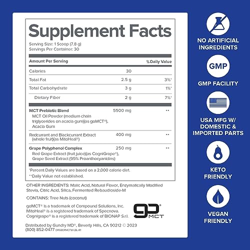 Gundry MD MCT Wellness Powder to Support Energy, Ketone Production and Brain Health Gundry MDBuy Supplements Australia