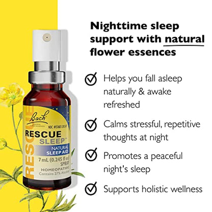 Day & Night Bundle, Bach RESCUE REMEDY Spray, Natural Stress Relief [and] RESCUE SLEEP Spray RESCUEBuy Supplements Australia