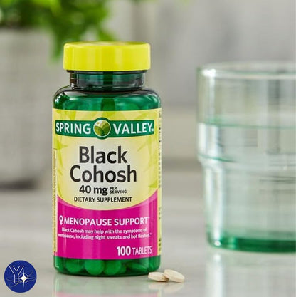 Black Cohosh Menopause Support Dietary Supplement Tablets Spring Valley