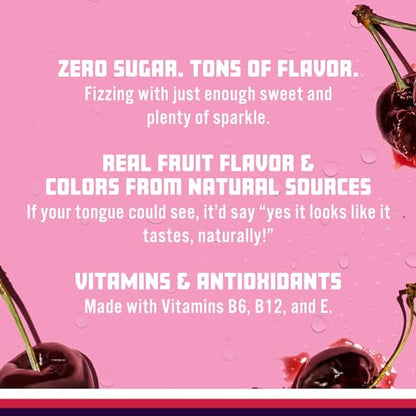Sparkling Ice, Black Cherry Sparkling Water, Zero Sugar Flavored Water, with Vitamins Sparkling ICEBuy Supplements Australia