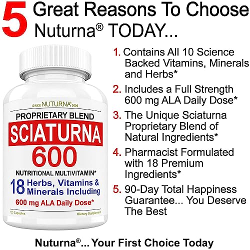 Sciatica Supplement with 600 mg Alpha Lipoic Acid - Sciatic Nerve Support NuturnaBuy Supplements Australia