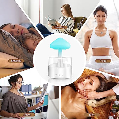Mushroom Humidifier with Essential Oils, Night Light with 7 Changing Colors, Desk Cloud Lights MriykioBuy Supplements Australia