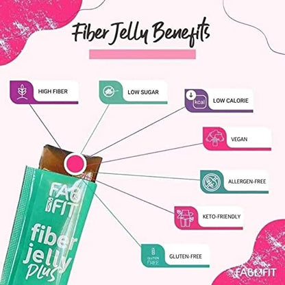 Fab and Fit Fiber Jelly Plus Melon, 10 Sachets Fab FitBuy Supplements Australia